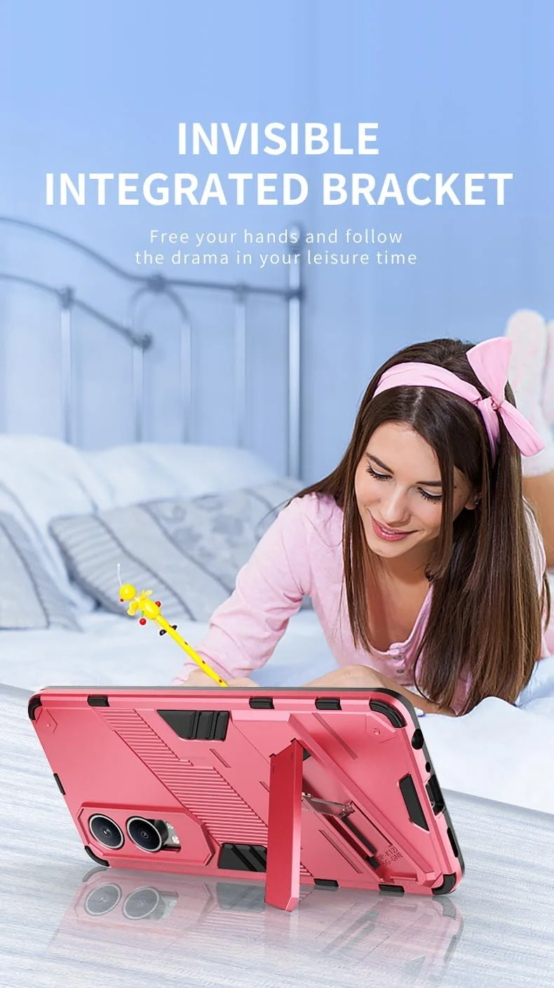 کاور محافظ گوشی GMUJIAO سازگار با OnePlus Nord CE 4 Lite، کاور ضربه گیر ضد شوک، کاور دارای استند به همراه 2 محافظ صفحه نمایش شیشه ای حرارت دیده - سبز