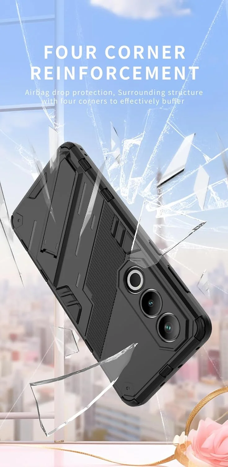 کاور محافظ GMUJIAO سازگار با OnePlus Nord CE 4، کاور ضد ضربه و ضد خش، کاور دارای استند به همراه 2 محافظ صفحه نمایش شیشه ای حرارت دیده ضد خش - سفید کاور محافظ GMUJIAO سازگار با OnePlus Nord CE 4، کاور ضد ضربه و ضد خش، کاور دارای استند به همراه 2 محافظ صفحه نمایش شیشه ای حرارت دیده ضد خش - سفید