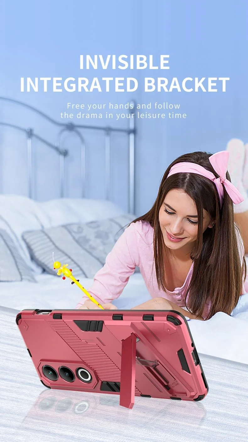 کاور محافظ گوشی GMUJIAO سازگار با OnePlus Nord CE 4، کاور ضد ضربه، کاور دارای استند به همراه 2 محافظ صفحه نمایش شیشه ای حرارت دیده - سبز