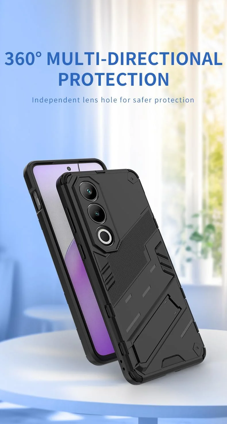 کاور محافظ گوشی GMUJIAO سازگار با OnePlus Nord CE 4، کاور ضد ضربه، کاور دارای استند به همراه 2 محافظ صفحه نمایش شیشه ای حرارت دیده - سبز