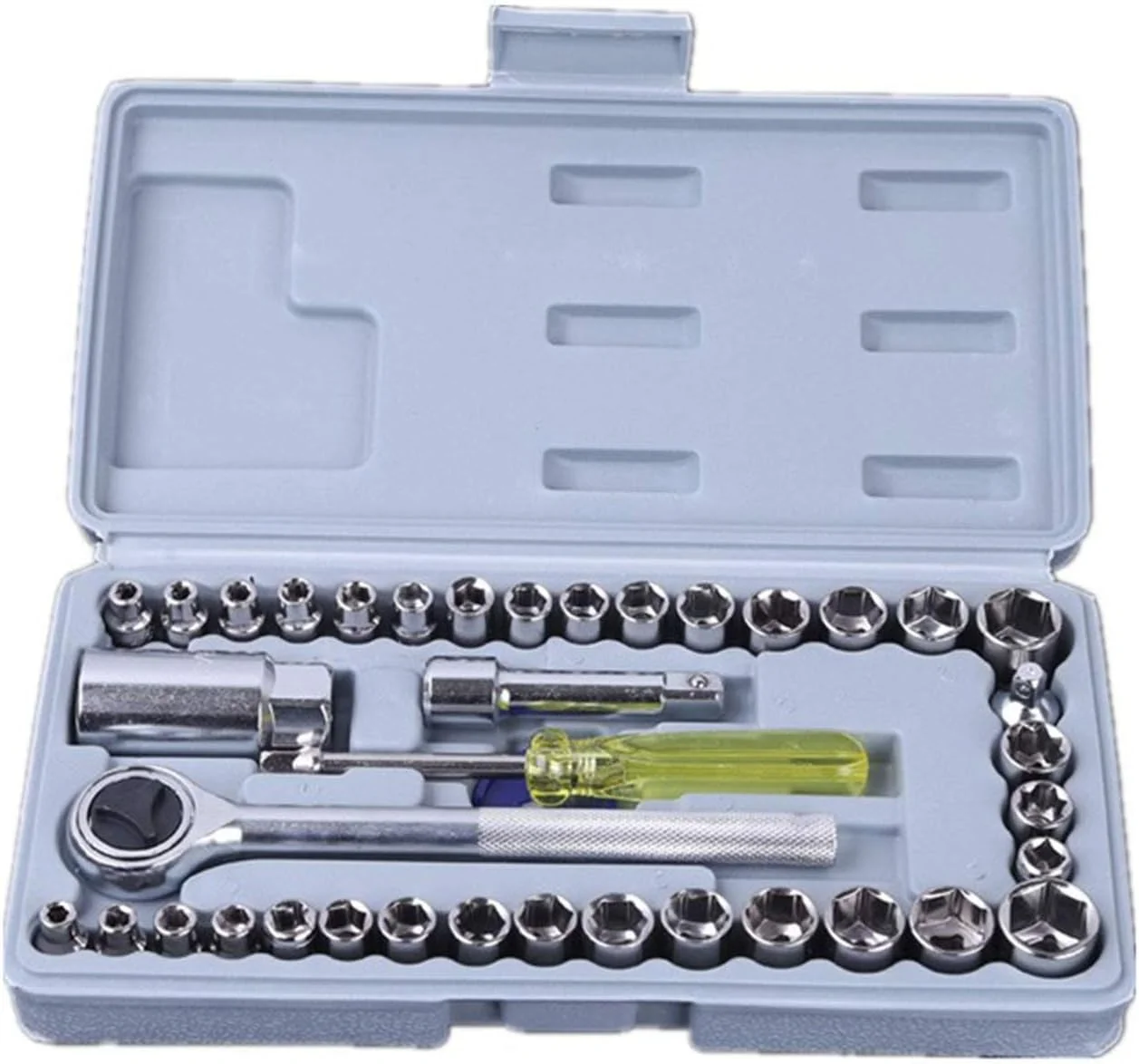 جعبه ابزار آستین 40 تکه، آچار بکس چند منظوره دستی، کیت تعمیرات خودرو خانگی Leunlee جعبه ابزار آستین 40 تکه، آچار بکس چند منظوره دستی، کیت تعمیرات خودرو خانگی Leunlee