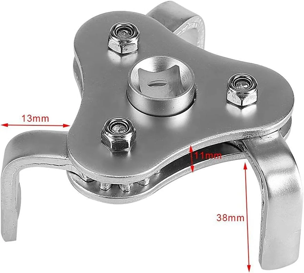 ابزار آچار فیلتر روغن دو طرفه قابل تنظیم خودکار LZFuiop با ابزار جداکننده 3 فک مناسب برای ابزارهای تعمیر خودرو و کامیون 60-120 میلی متر جدید