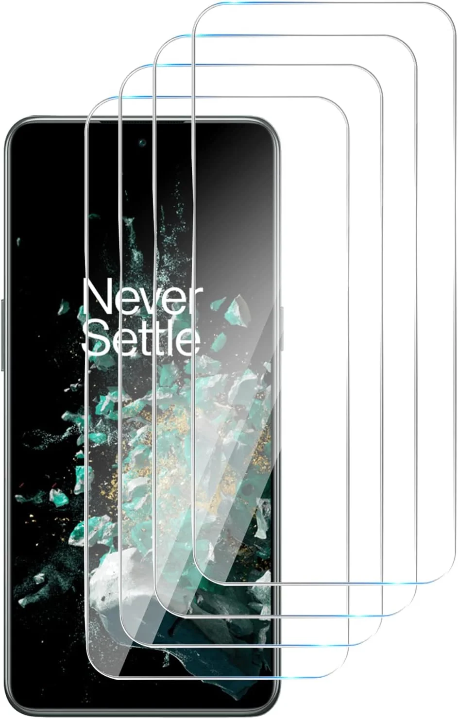 محافظ صفحه نمایش GMUJIAO [بسته 4 عددی] سازگار با OnePlus 10T، محافظ صفحه نمایش OnePlus 10T، محافظ صفحه نمایش شیشه ای حرارت دیده [سختی 9H] - شفاف