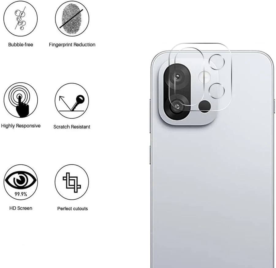 محافظ صفحه نمایش کیوجانسیو سازگار با OnePlus 13T، [2 عدد] محافظ صفحه نمایش تمام صفحه، [2 عدد] محافظ لنز دوربین شیشه ای حرارت دیده شفاف HD، [ضد خش]