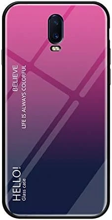 قاب شیشه ای رنگین کمانی جدید برای OnePlus 6T (مشکی) Yyq (رنگ: سرخابی)