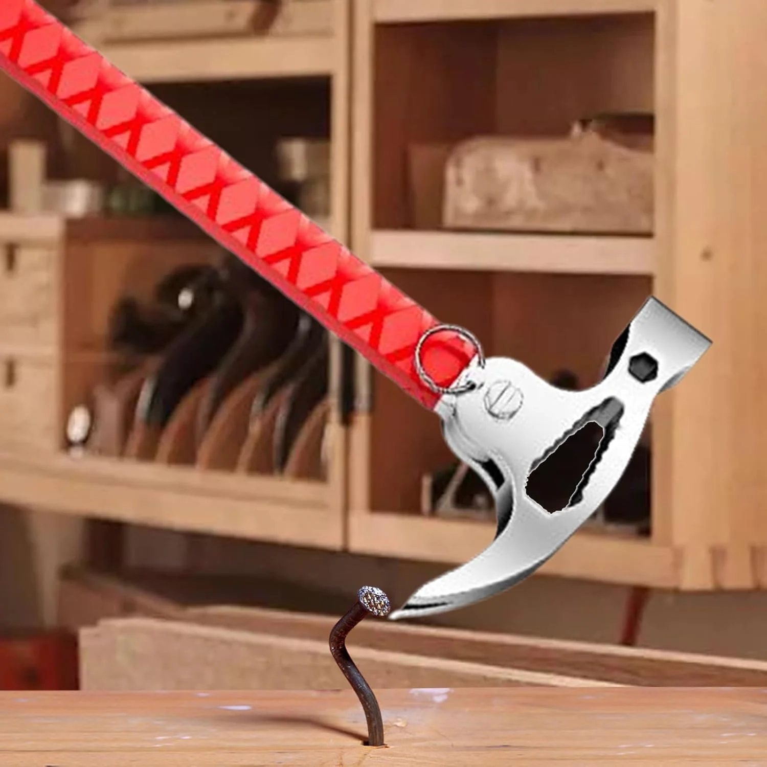 چکش میخکوب | آچار چکش پنجه‌ای سبک وزن با دسته ارگونومیک، ابزار تعمیرات خانگی سنگین برای پدربزرگ، همسایه، عمو، دوست پسر