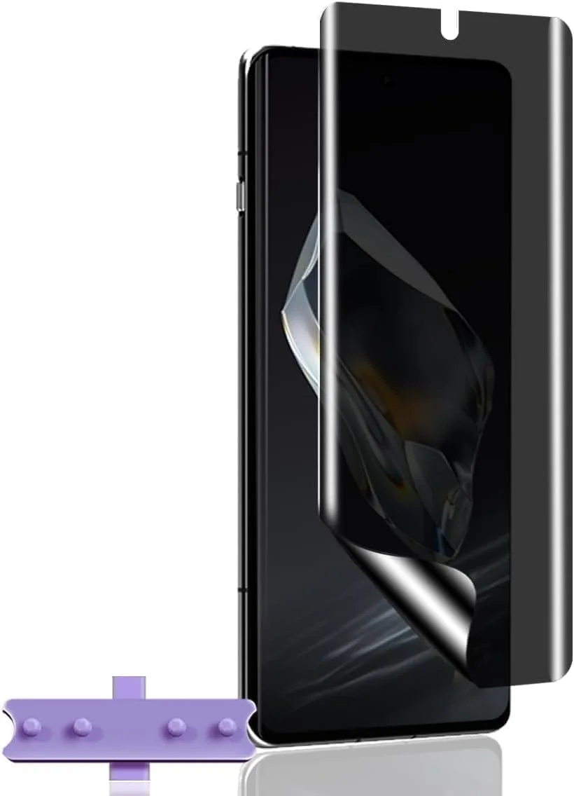 محافظ صفحه نمایش حریم خصوصی Gruattreay [بسته 2 عددی] سازگار با OnePlus 12 5G، ضد خش، نصب آسان، محافظ صفحه نمایش TPU انعطاف پذیر ضد جاسوسی برای OnePlus 12