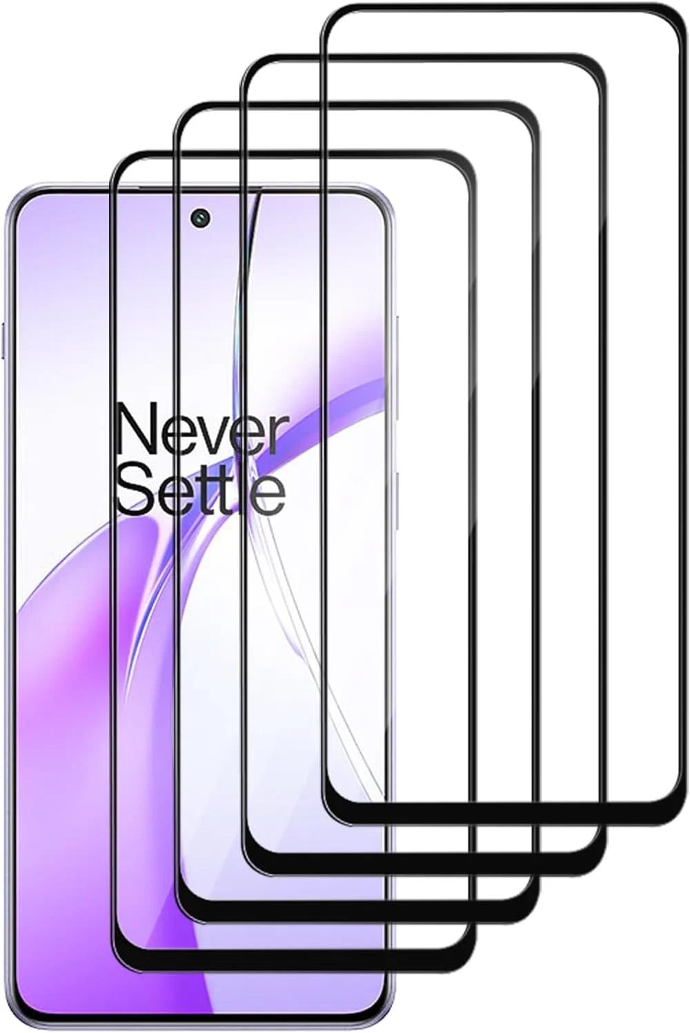 محافظ صفحه نمایش GMUJIAO [بسته 4 عددی] سازگار با OnePlus Nord 4، شیشه حرارت دیده محافظ تمام صفحه، محافظ صفحه نمایش OnePlus Nord 4، شیشه حرارت دیده HD [مقاوم در برابر خراش] - مشکی