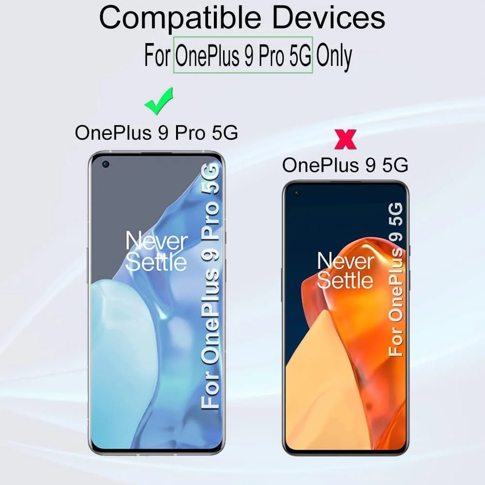 محافظ صفحه نمایش برای OnePlus 9 Pro 5G 6.7 اینچ [2 عدد]، فیلم TPU انعطاف پذیر، همراه با 1 عدد محافظ لنز دوربین، 1 عدد فیلم پشت، بدون حباب، نصب آسان