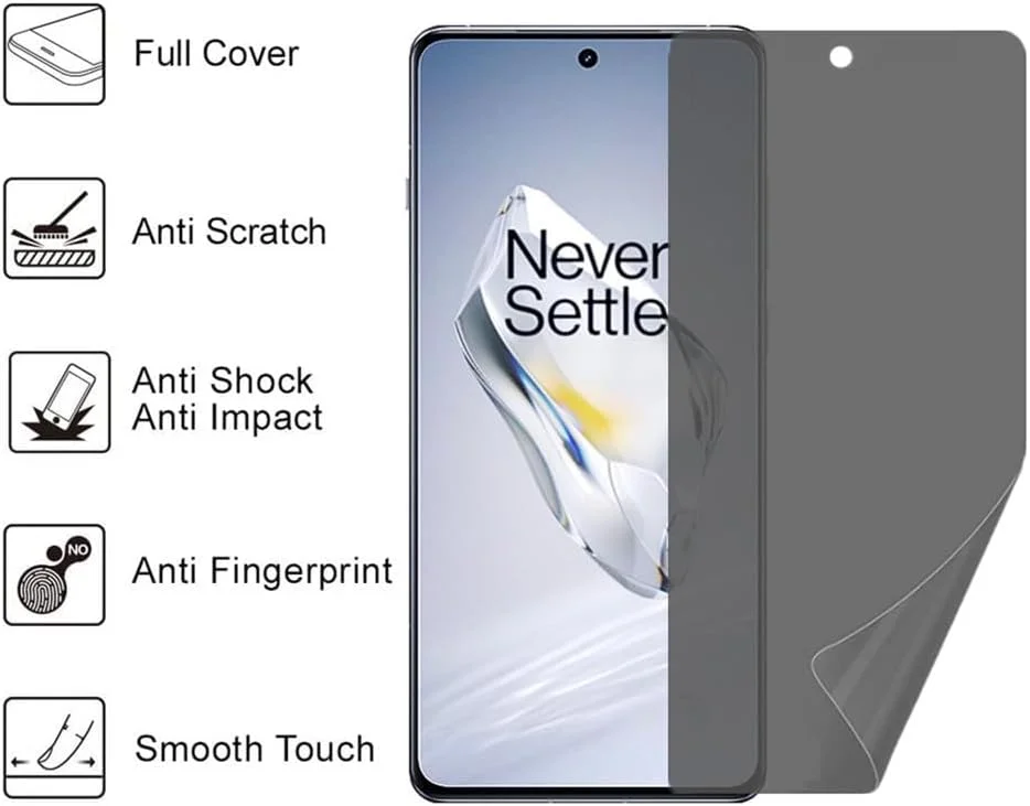 محافظ صفحه نمایش حریم خصوصی VIESUP برای OnePlus 12 6.82 اینچ، [2 عدد] فیلم محافظ نرم ضد جاسوسی، ضد تابش نور و ضد دید زدن برای OnePlus 12