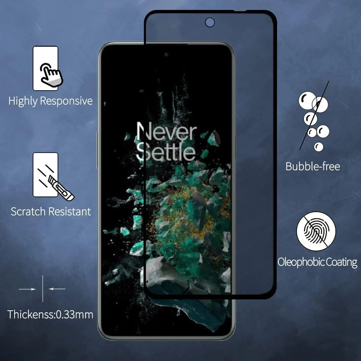 محافظ صفحه نمایش ضد جاسوسی HKess بسته 2 عددی برای OnePlus 10T - محافظ صفحه نمایش حریم خصوصی تمام صفحه، فیلم شیشه ای حرارت دیده سه بعدی، محافظ پوشش کامل ضد خش با سختی 9H محافظ صفحه نمایش ضد جاسوسی HKess بسته 2 عددی برای OnePlus 10T - محافظ صفحه نمایش حریم خصوصی تمام صفحه، فیلم شیشه ای حرارت دیده سه بعدی، محافظ پوشش کامل ضد خش با سختی 9H