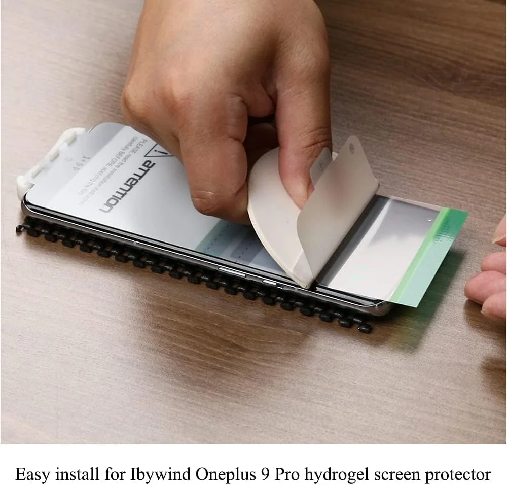 محافظ صفحه نمایش برای OnePlus 9 Pro 5G 6.7 اینچ [2 عدد]، فیلم TPU انعطاف پذیر، همراه با 1 عدد محافظ لنز دوربین، 1 عدد فیلم پشت، بدون حباب، نصب آسان