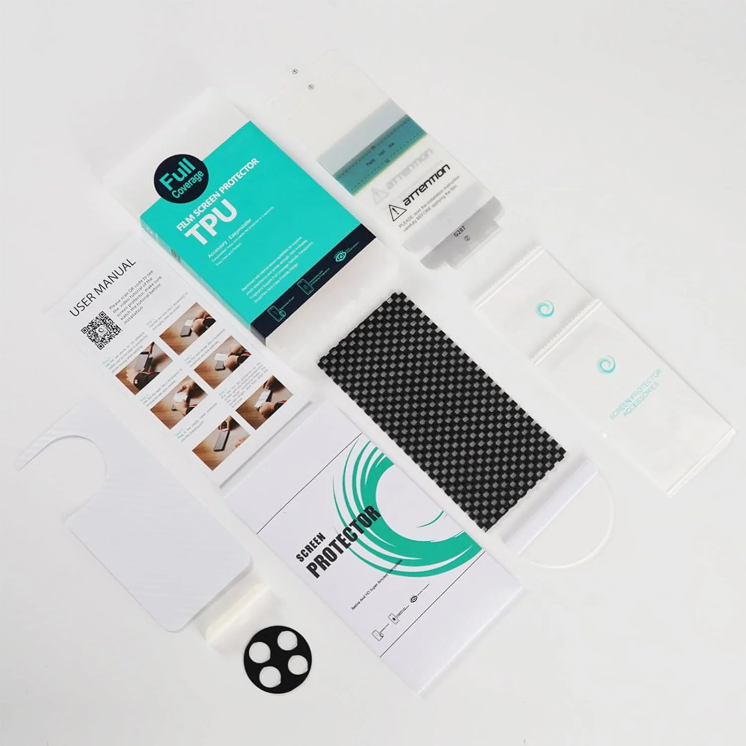 محافظ صفحه نمایش برای وان پلاس 11 5G 6.7 اینچ [2 عدد]، فیلم TPU انعطاف پذیر، همراه با 1 عدد محافظ لنز دوربین، 1 عدد فیلم پشت، بدون حباب، نصب آسان