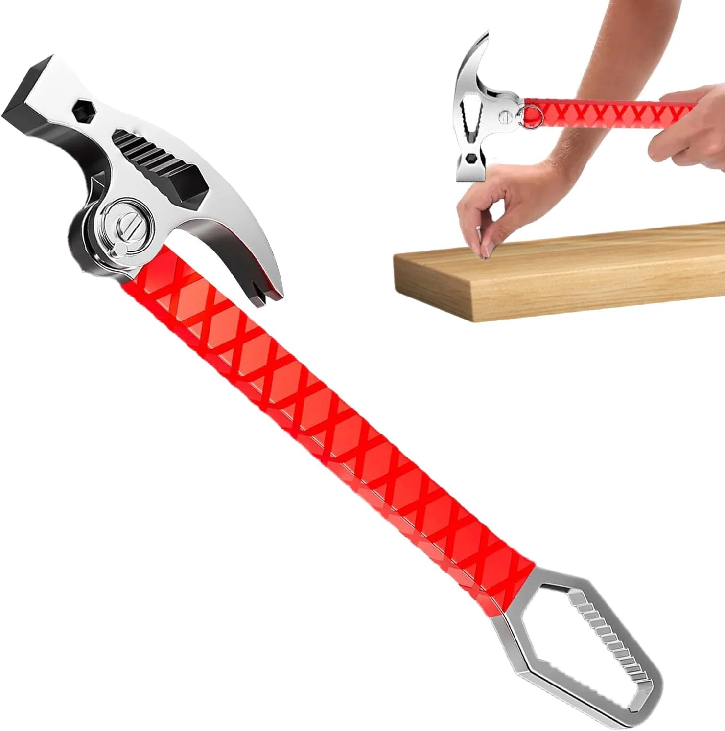 چکش نجاری - چکش میخ کش با آچار و دسته ارگونومیک | ابزار تعمیرات خانگی سنگین برای پدربزرگ، همسایه، عمو، دوست پسر