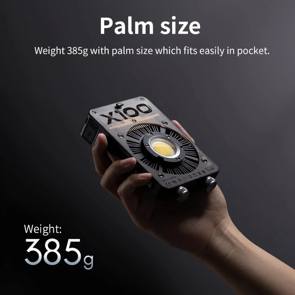 مجموعه نور فیلمبرداری Zhiyun X100، نور دوربین قابل حمل 40 واتی، 14000 لوکس، CRI/TLCI 96+ 2700-6200K، پنل LED 320 گرمی نورپردازی عکاسی DSLR، تنظیمات نورپردازی برای یوتیوب، TikTok مجموعه نور فیلمبرداری Zhiyun X100، نور دوربین قابل حمل 40 واتی، 14000 لوکس، CRI/TLCI 96+ 2700-6200K، پنل LED 320 گرمی نورپردازی عکاسی DSLR، تنظیمات نورپردازی برای یوتیوب، TikTok