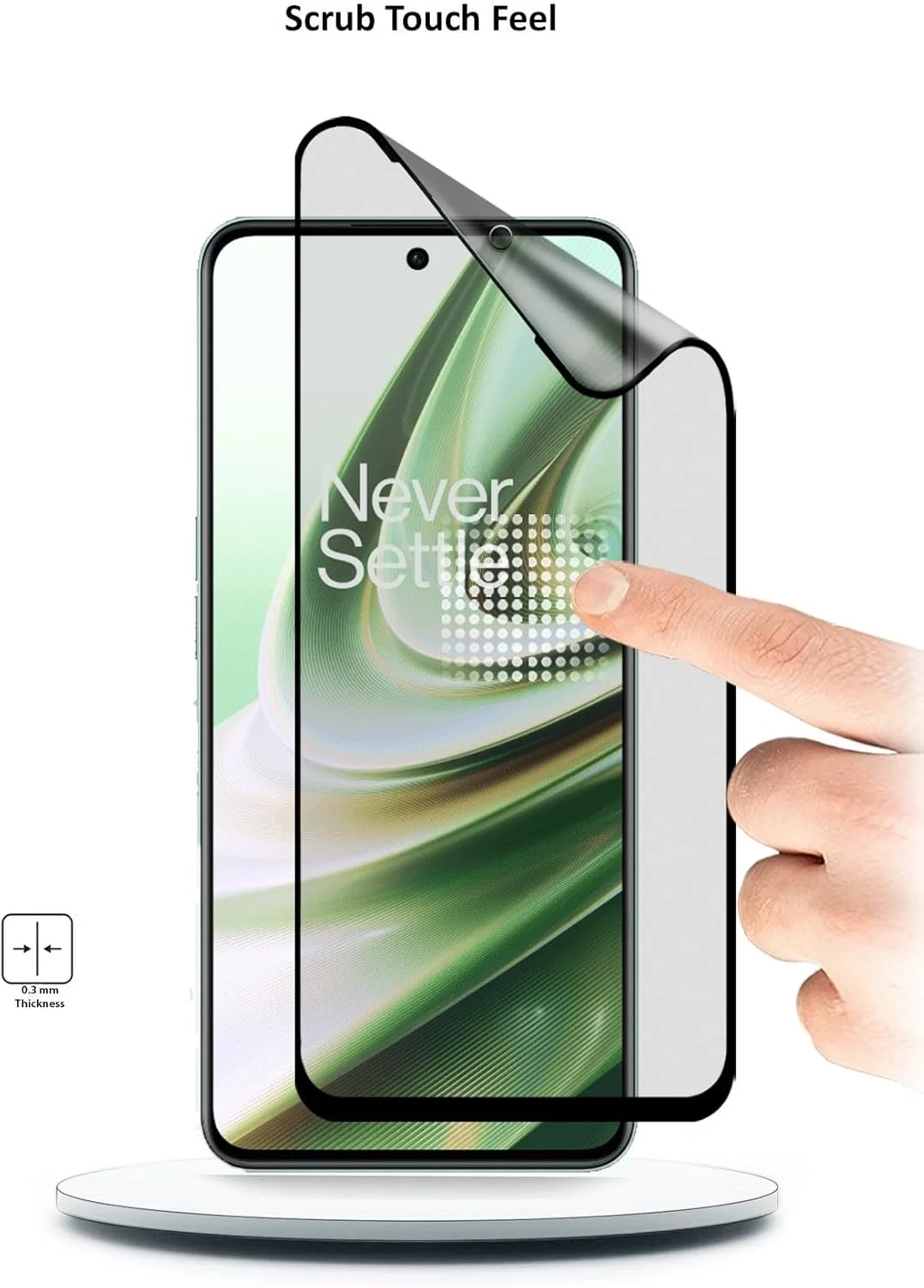 محافظ صفحه نمایش نانو سرامیکی انعطاف پذیر مات فول چسب Wtech با پوشش کامل برای OnePlus 10R 5G 2022، شفاف/مشکی محافظ صفحه نمایش نانو سرامیکی انعطاف پذیر مات فول چسب Wtech با پوشش کامل برای OnePlus 10R 5G 2022، شفاف/مشکی