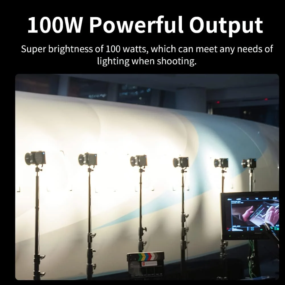 مجموعه نور فیلمبرداری Zhiyun X100، نور دوربین قابل حمل 40 واتی، 14000 لوکس، CRI/TLCI 96+ 2700-6200K، پنل LED 320 گرمی نورپردازی عکاسی DSLR، تنظیمات نورپردازی برای یوتیوب، TikTok مجموعه نور فیلمبرداری Zhiyun X100، نور دوربین قابل حمل 40 واتی، 14000 لوکس، CRI/TLCI 96+ 2700-6200K، پنل LED 320 گرمی نورپردازی عکاسی DSLR، تنظیمات نورپردازی برای یوتیوب، TikTok