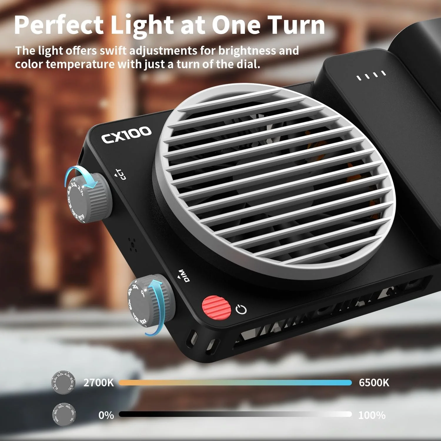 نور ویدئویی ال ای دی 100 وات ZHIYUN CINEPEER CX100 با باتری داخلی 4500 میلی آمپر ساعتی، نورپردازی خروجی مداوم COB دو رنگ 2700K-6500K برای فیلمسازی/پخش زنده/فیلمبرداری/عکاسی استودیویی نور ویدئویی ال ای دی 100 وات ZHIYUN CINEPEER CX100 با باتری داخلی 4500 میلی آمپر ساعتی، نورپردازی خروجی مداوم COB دو رنگ 2700K-6500K برای فیلمسازی/پخش زنده/فیلمبرداری/عکاسی استودیویی