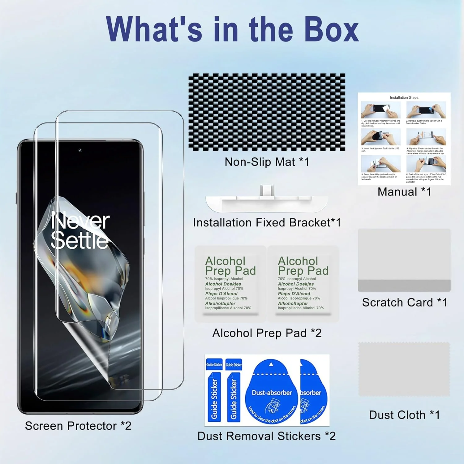 محافظ صفحه نمایش MiRowy بسته 2 عددی برای OnePlus 12، فیلم TPU انعطاف پذیر با ابزار نصب، پشتیبانی از شناسه اثر انگشت، فیلم محافظ صفحه نمایش ضد خش برای OnePlus 12 محافظ صفحه نمایش MiRowy بسته 2 عددی برای OnePlus 12، فیلم TPU انعطاف پذیر با ابزار نصب، پشتیبانی از شناسه اثر انگشت، فیلم محافظ صفحه نمایش ضد خش برای OnePlus 12