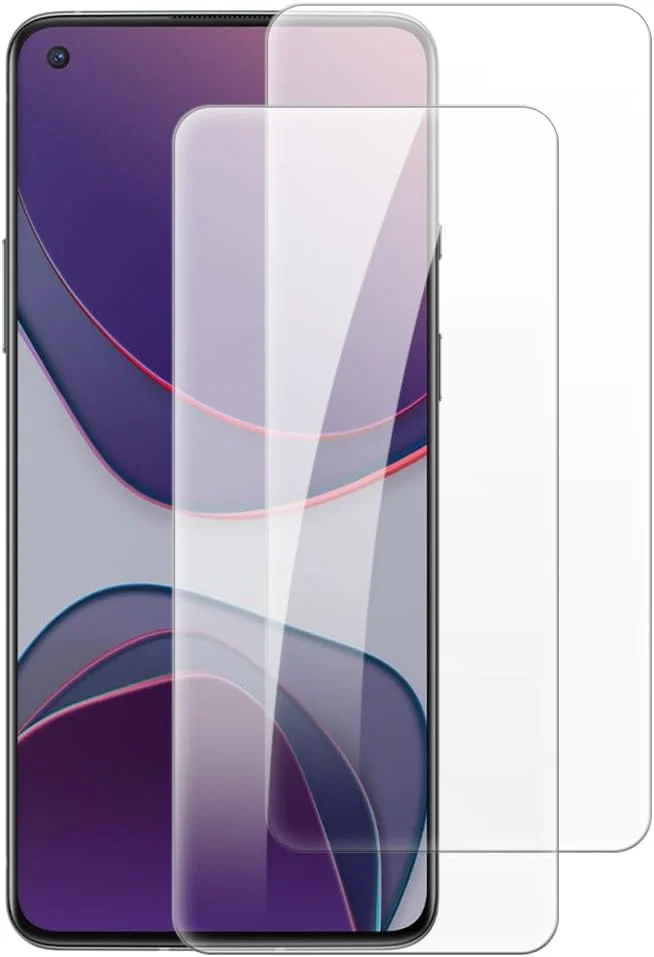 محافظ صفحه نمایش شیشه ای حرارت دیده شانتایم [2 عددی] سازگار با وان پلاس 8T (6.55 اینچ)، شفاف HD ضد خش، بدون حباب، سازگار با قاب