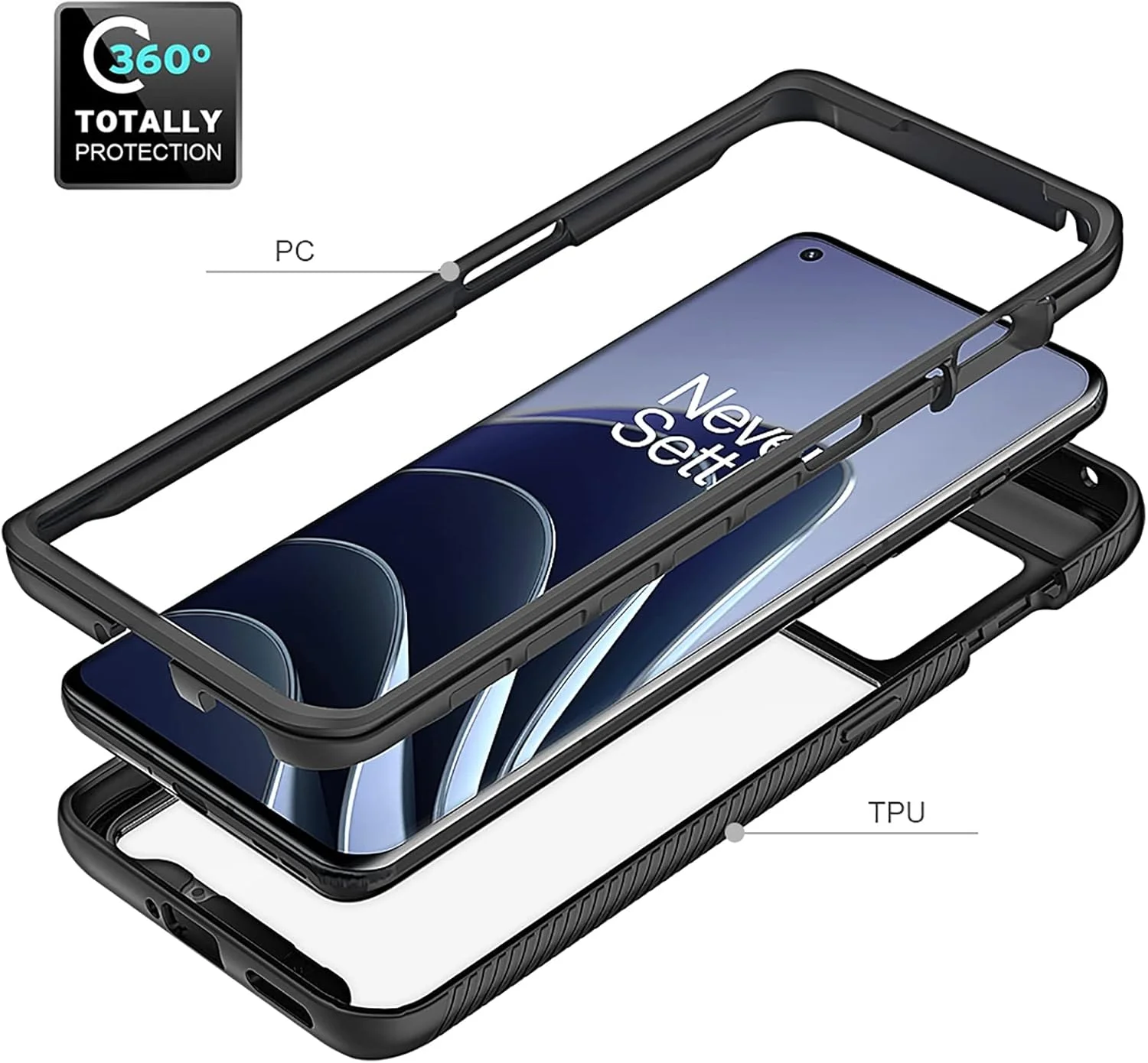 کاور GMUJIAO برای OnePlus 10 Pro، کاور محافظ PC/TPU شفاف با 2 محافظ صفحه نمایش شیشه ای مقاوم در برابر خش - آبی روشن کاور GMUJIAO برای OnePlus 10 Pro، کاور محافظ PC/TPU شفاف با 2 محافظ صفحه نمایش شیشه ای مقاوم در برابر خش - آبی روشن