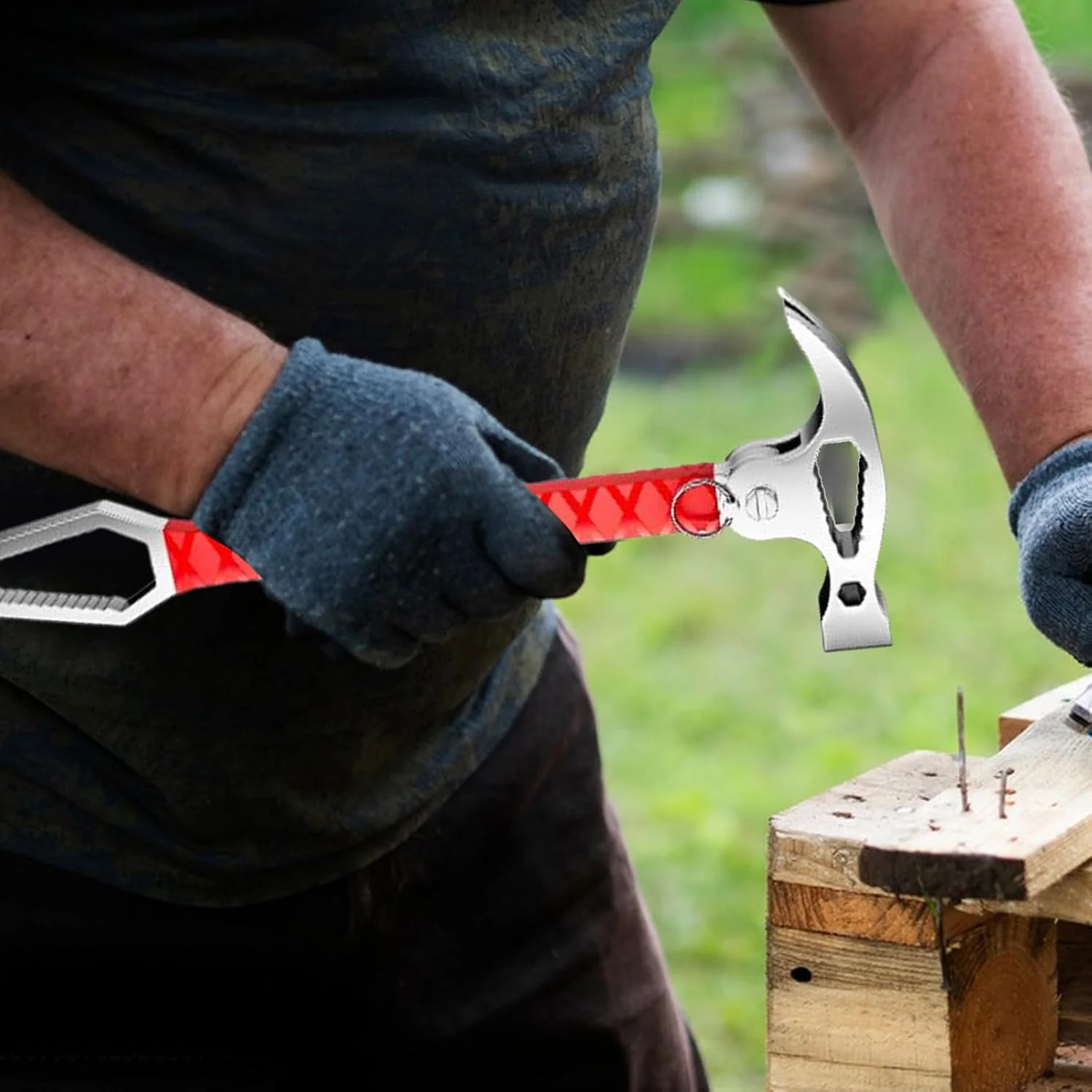 چکش ساختمانی، آچار چکش چند منظوره با دسته ضد لغزش | ابزار تعمیرات خانگی سنگین برای پدربزرگ همسایه عمو دوست پسر