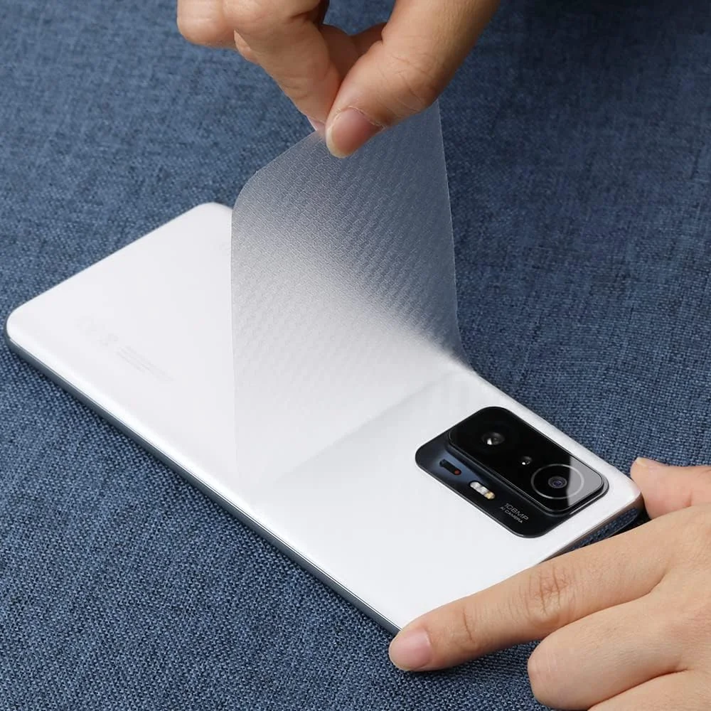 محافظ صفحه نمایش شیشه ای [بسته 2 عددی] Ibywind مناسب برای گوشی شیائومی 11T 5G / شیائومی 11T Pro 5G (6.67 اینچ) به همراه محافظ لنز دوربین و برچسب فیبر کربن پشت، شیشه حرارت دیده 9H، ضد خش، نصب آسان، شفافیت HD