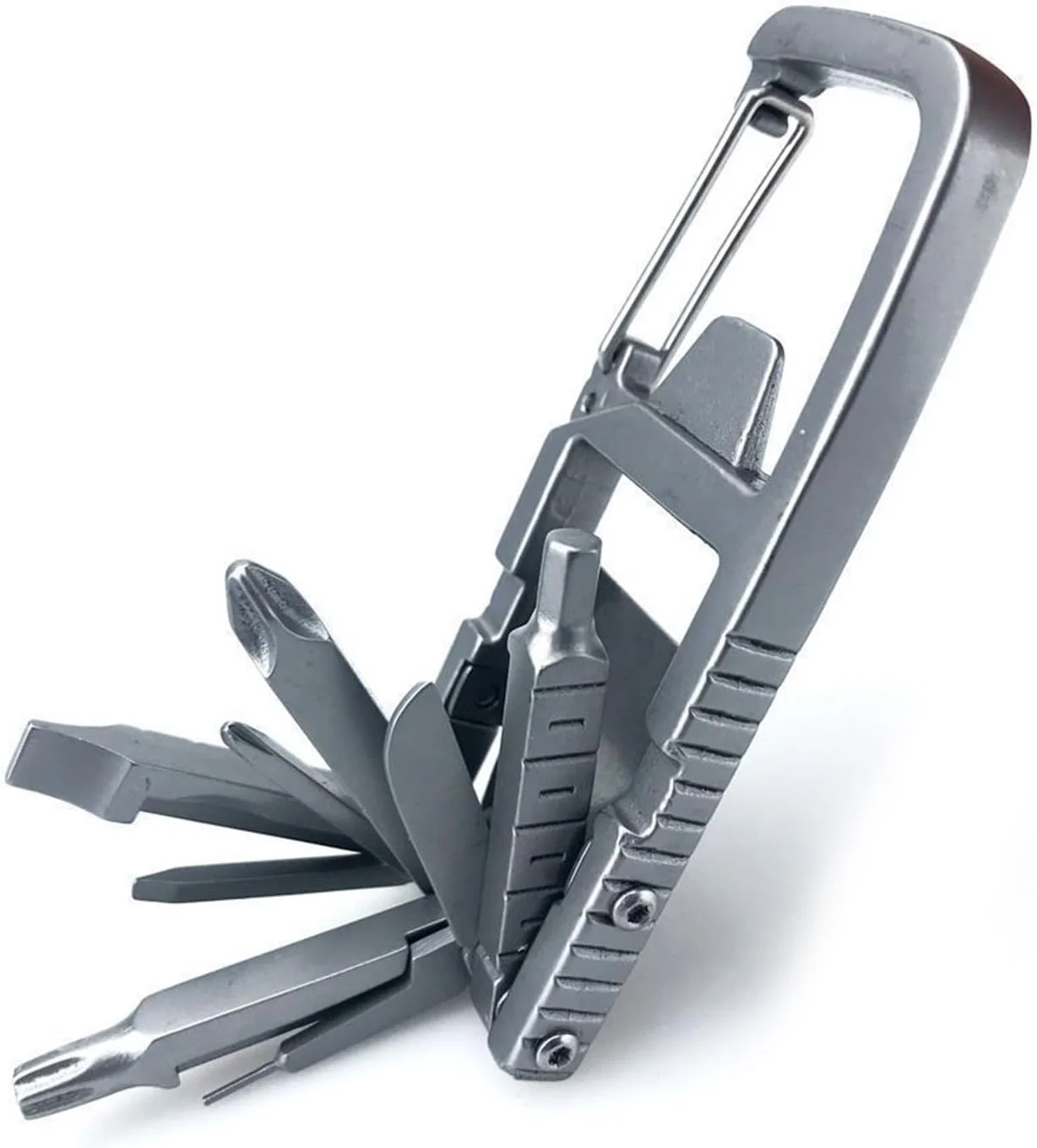 جاکلیدی چندکاره پیچ گوشتی استیل ضد زنگ ابزار فضای باز درب بازکن دفاع جیبی قابل حمل چند منظوره استیل برای تعمیرات الکترونیک