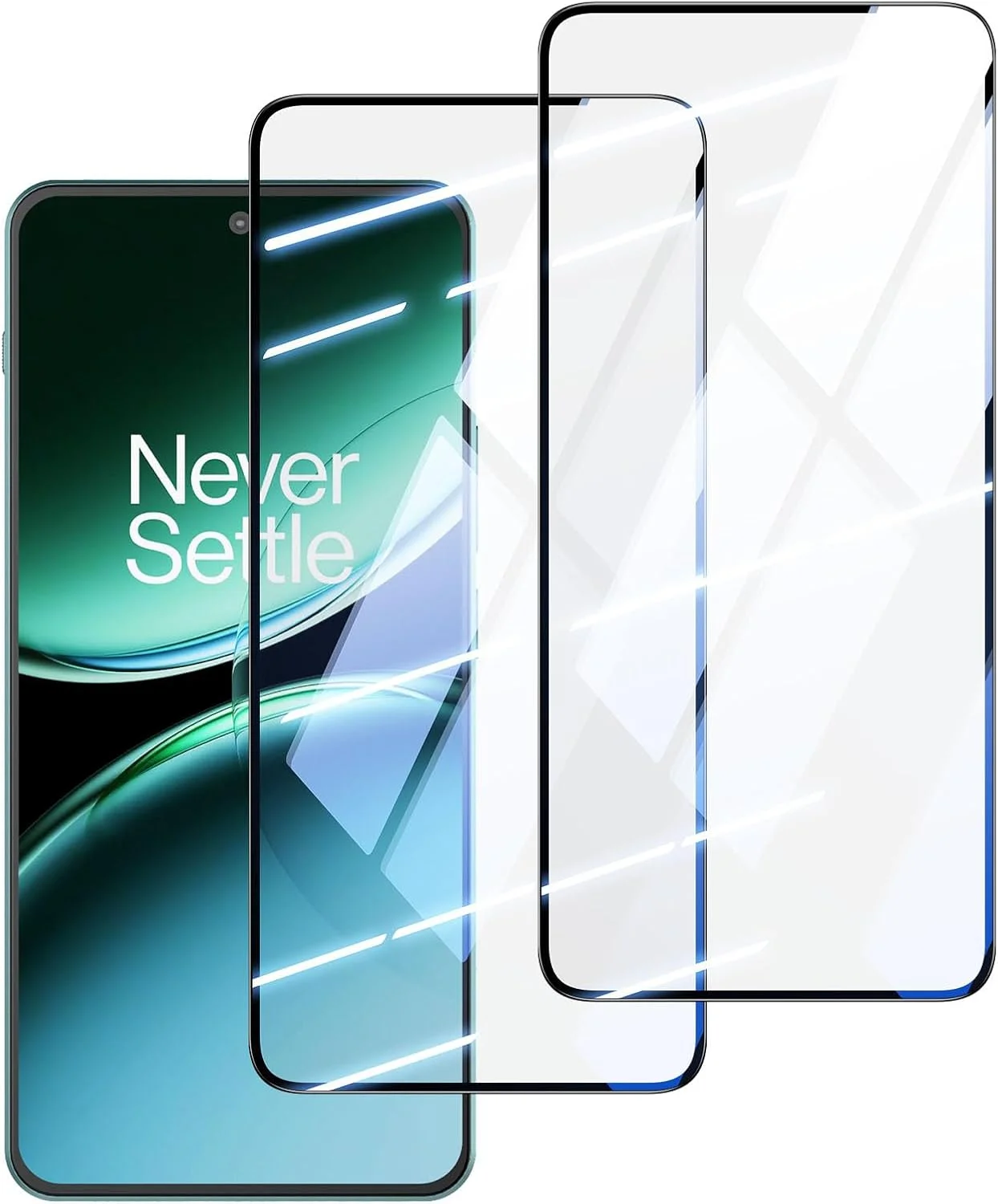 محافظ صفحه نمایش فولیو [2 عددی] برای وان پلاس نورد 4 5G، شیشه حرارت دیده [چسب کامل][پوشش کامل] [بدون حباب] [ضد خش] شفاف HD با پاسخگویی بالا برای وان پلاس نورد 4 5G 2024