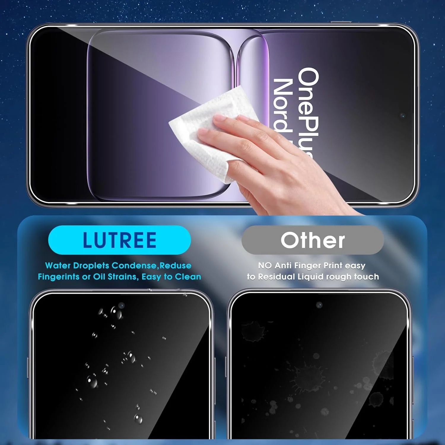 محافظ صفحه نمایش شیشه ای حرارت دیده Lutree برای OnePlus Nord 5، بسته 2 عددی + 2 شیشه محافظ + فیلم محافظ دوربین، سختی 9H، بدون حباب، محافظ صفحه نمایش ضد خش، محافظ صفحه نمایش HD محافظ صفحه نمایش شیشه ای حرارت دیده Lutree برای OnePlus Nord 5، بسته 2 عددی + 2 شیشه محافظ + فیلم محافظ دوربین، سختی 9H، بدون حباب، محافظ صفحه نمایش ضد خش، محافظ صفحه نمایش HD