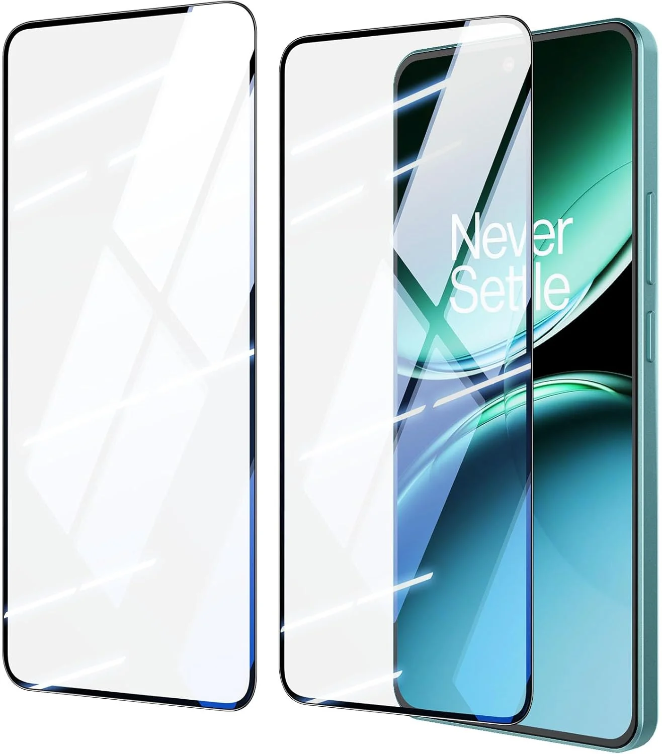 محافظ صفحه نمایش فولیو [2 عددی] برای وان پلاس نورد 4 5G، شیشه حرارت دیده [چسب کامل][پوشش کامل] [بدون حباب] [ضد خش] شفاف HD با پاسخگویی بالا برای وان پلاس نورد 4 5G 2024