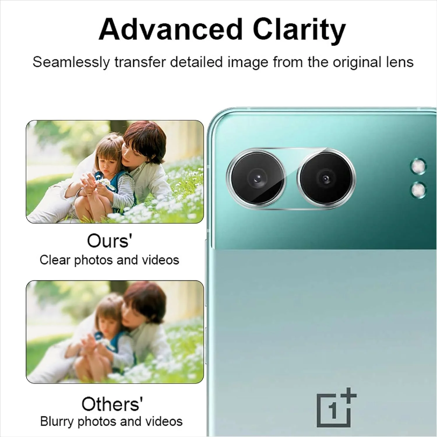 محافظ لنز دوربین GIOPUEY سازگار با OnePlus Nord 4، [بسته 3 عددی] شیشه حرارت دیده سه بعدی، ضد خش، محافظ دوربین برای OnePlus Nord 4