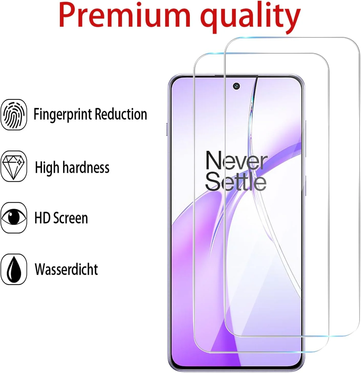 GMUJIAO [بسته 2+2] سازگار با OnePlus Nord CE4، محافظ صفحه نمایش شیشه ای حرارت دیده و محافظ لنز دوربین، فیلم شیشه ای حرارت دیده تمام صفحه HD [ضد خرد شدن]