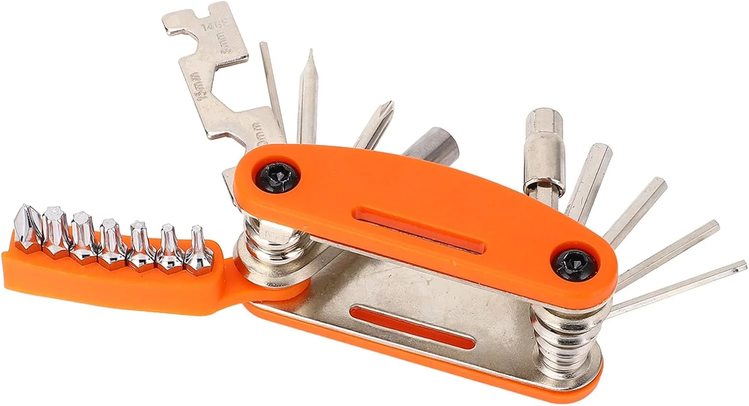 ابزار چندکاره Tihebeyan، 20 در 1، ابزار تعمیرات حرفه ای قابل حمل با طراحی یکپارچه برای نگهداری اضطراری، کمپینگ و مسافرت (نارنجی)