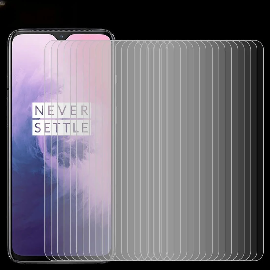 محافظ صفحه نمایش CHENCHUAN برای OnePlus، 50 عدد، 0.26 میلی متر، شیشه حرارت دیده 9H 2.5D برای فیلم شیشه حرارت دیده OnePlus 7