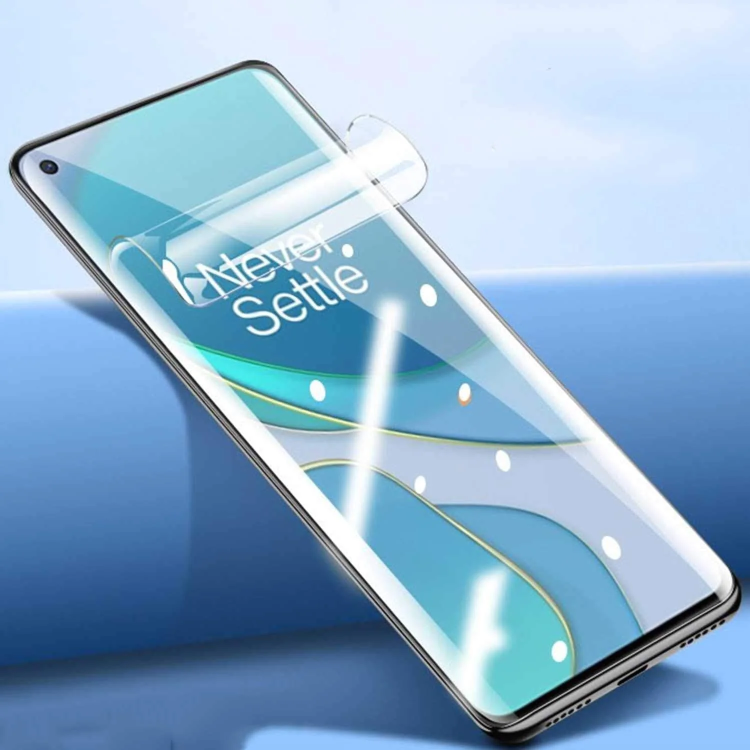محافظ صفحه نمایش شفاف سازگار با OnePlus 8T و OnePlus 9، بسته 2 عددی محافظ صفحه نمایش نرم پوشش کامل جلو برای فیلم محافظ شفاف OnePlus 9 و OnePlus 8T