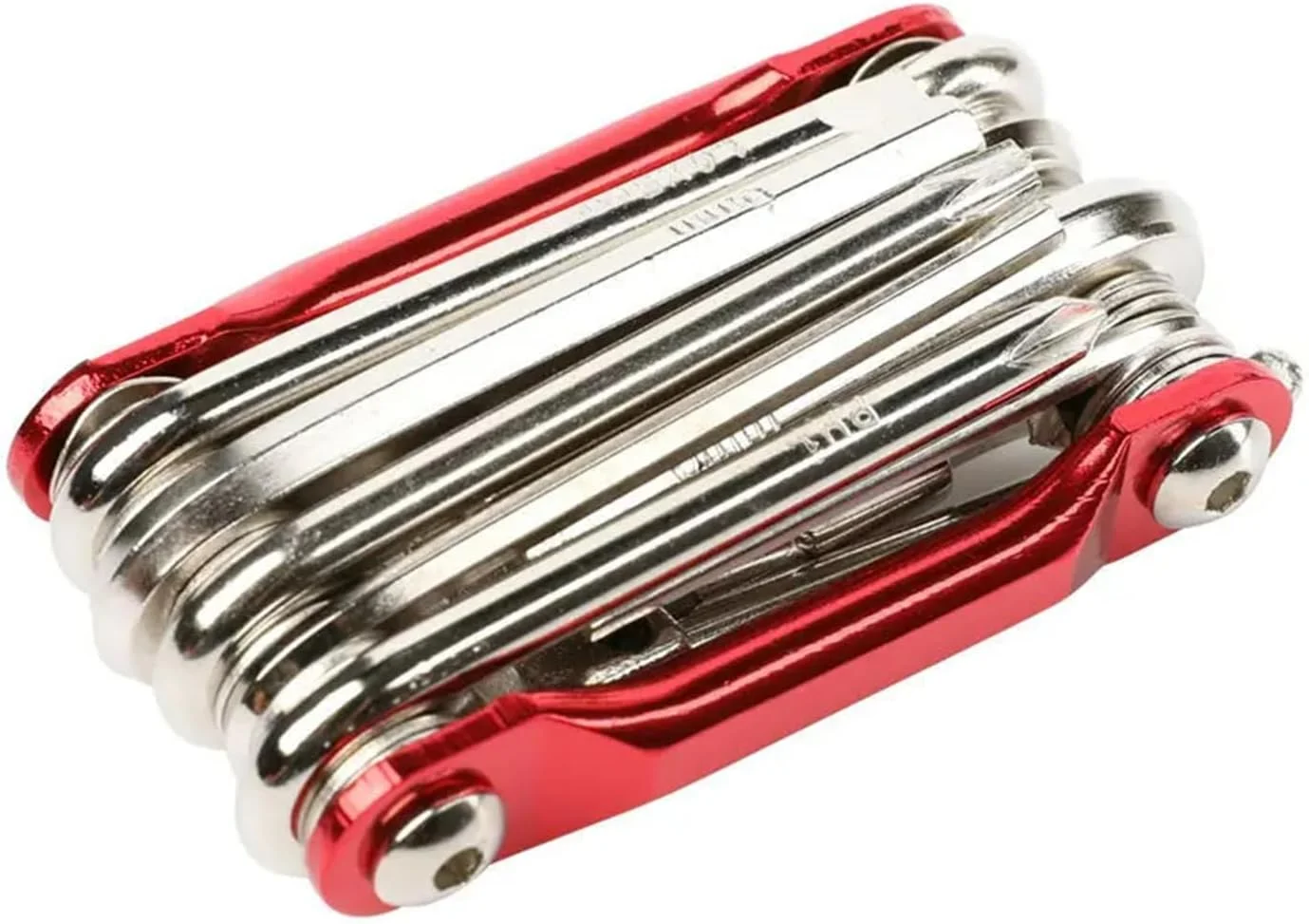 ست ابزار تعمیر دوچرخه 11 در 1 چند منظوره، آچار، پیچ گوشتی، زنجیر، آچار آلن، ابزار پره، آلیاژ آلومینیوم بادوام تاشو قابل حمل برای دوچرخه سواری کوهستانی