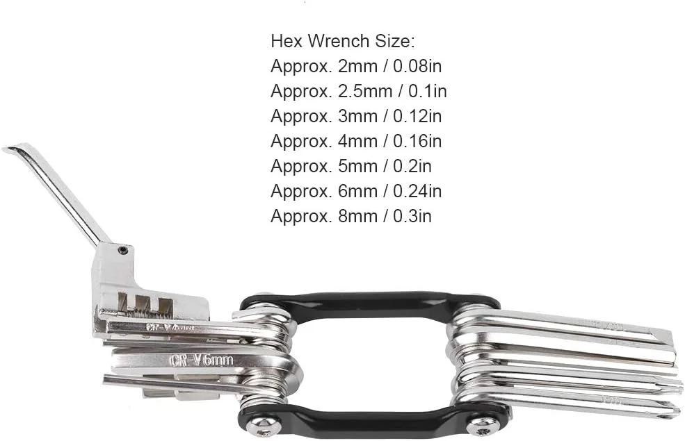 ابزار چند منظوره، ابزار قابل حمل T25، مجموعه تعمیر، تعمیر دستی برای تعمیر زنجیر کلید تاشو فولادی یونیورسال