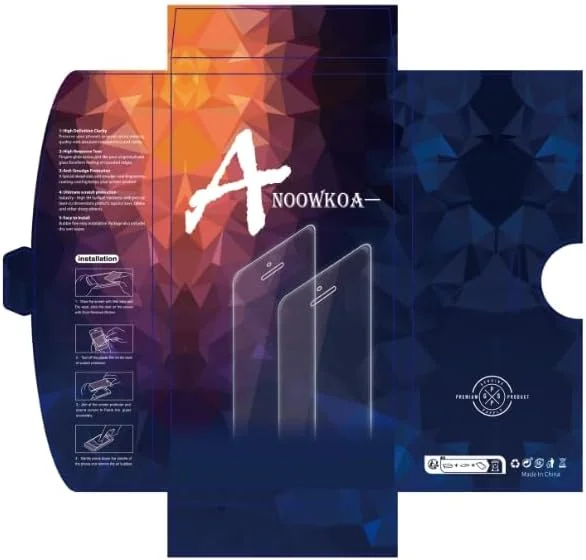 محافظ صفحه نمایش شیشه ای حرارت دیده Anoowkoa، 2 عدد برای Google Pixel 9a + 2 عدد محافظ لنز دوربین، ضد خش و بسیار مقاوم