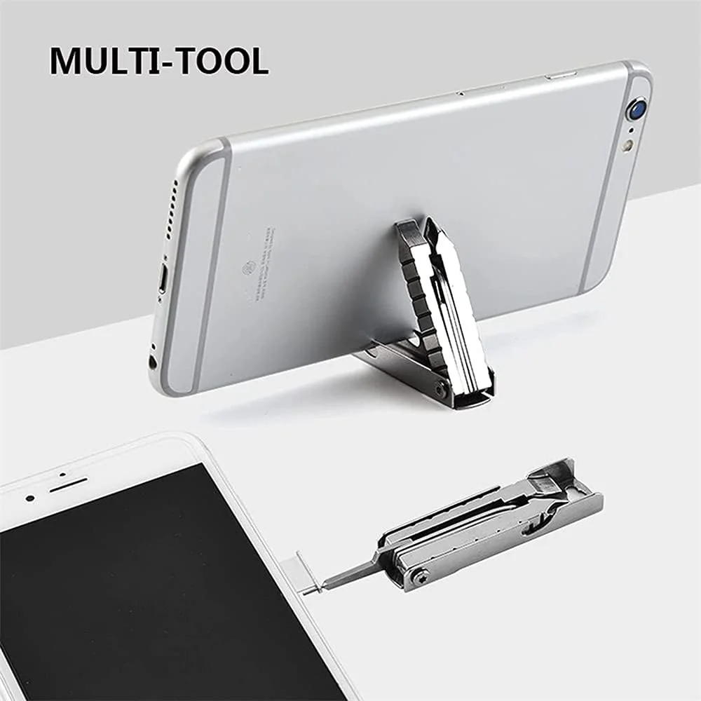 ابزار چندکاره جاکلیدی ELECDON، ابزار تعمیر چند منظوره، ابزار تعمیر 11 در 1، جاکلیدی با پیچ گوشتی، سوهان ناخن، درب بازکن بطری، آچار، خط کش، سوزن سیم کارت، نگهدارنده تلفن همراه (نقره ای) ابزار چندکاره جاکلیدی ELECDON، ابزار تعمیر چند منظوره، ابزار تعمیر 11 در 1، جاکلیدی با پیچ گوشتی، سوهان ناخن، درب بازکن بطری، آچار، خط کش، سوزن سیم کارت، نگهدارنده تلفن همراه (نقره ای)