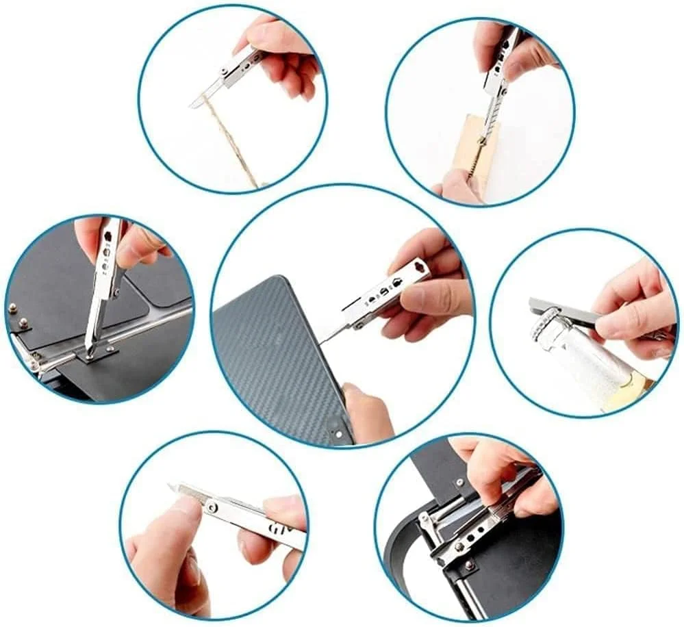 جاکلیدی چندکاره YHRY، ابزار تعمیر چند منظوره، ابزار تعمیر 11 در 1، جاکلیدی با پیچ گوشتی، محکم و بادوام، برای درب بازکن بطری، آچار، خط کش، پین کارت، نگهدارنده تلفن همراه