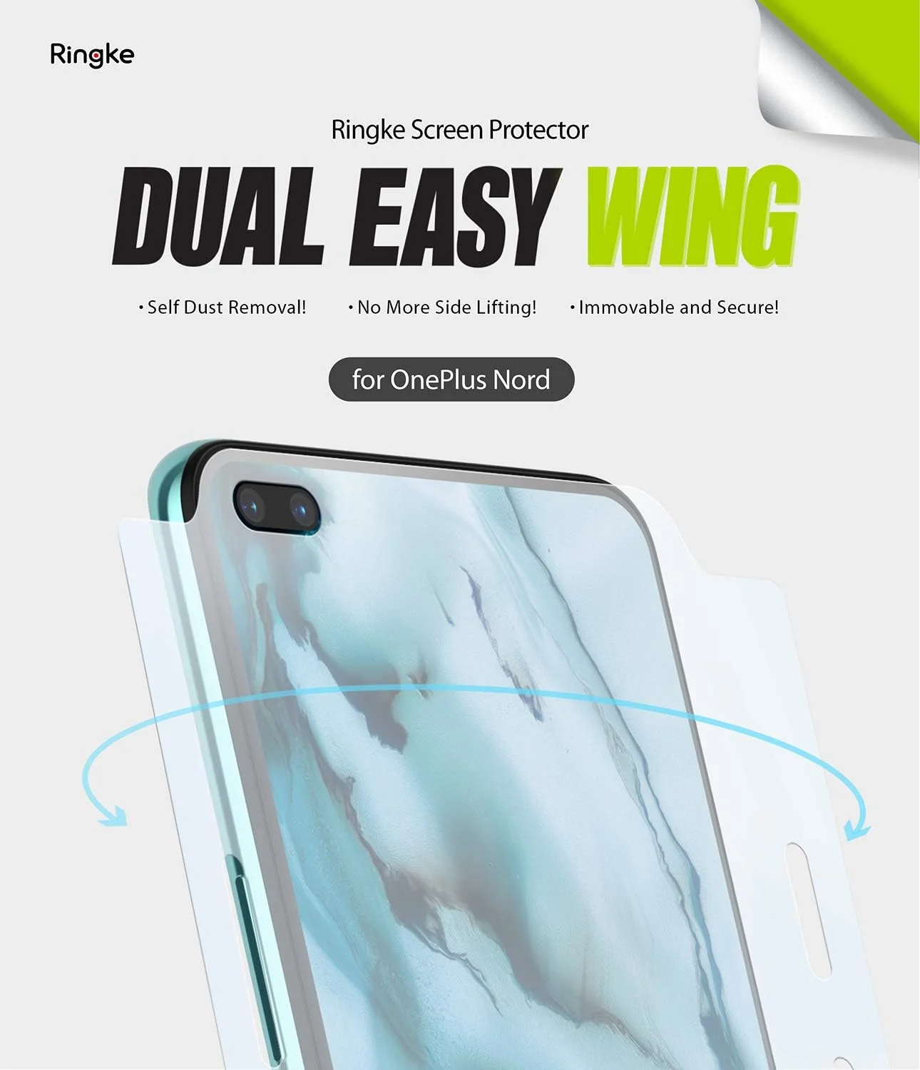 محافظ صفحه نمایش Ringke Dual Easy Wing سازگار با OnePlus Nord - بسته 2 عددی محافظ صفحه نمایش Ringke Dual Easy Wing سازگار با OnePlus Nord - بسته 2 عددی