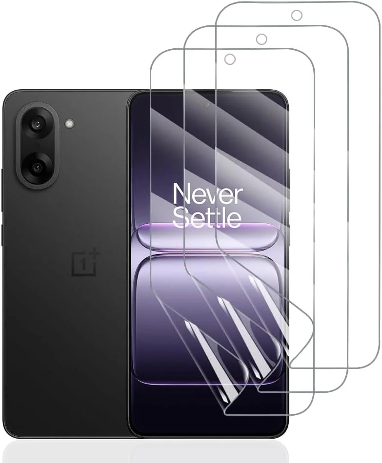 محافظ صفحه نمایش هیدروژلی Hhfcryst بسته 3 عددی برای OnePlus North CE5، فیلم محافظ TPU، محافظ صفحه نمایش نرم HD شفاف، مقاوم در برابر خش، بدون حباب (نه شیشه حرارت دیده)