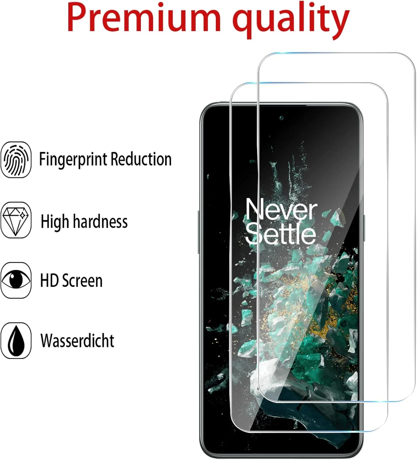 GMUJIAO [بسته 2+2 سازگار با OnePlus 10T برای محافظ صفحه نمایش و فیلم محافظ لنز دوربین، محافظ صفحه نمایش HD [سختی 9H]