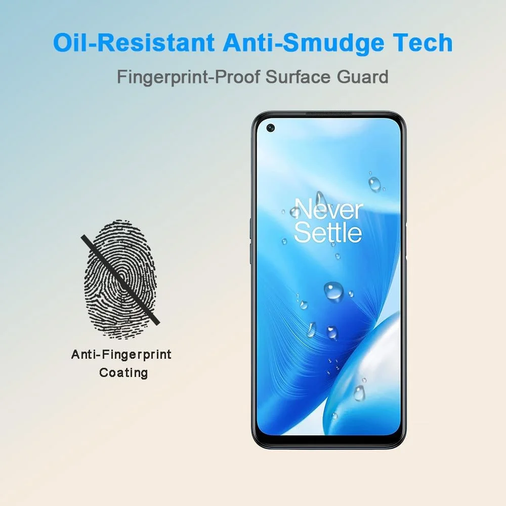 محافظ صفحه نمایش HYGMOCC برای OnePlus Nord N200، فیلم محافظ شیشه ای سخت شده HD، سختی 9H، نصب آسان و بدون حباب و ضد خش (1 عدد)