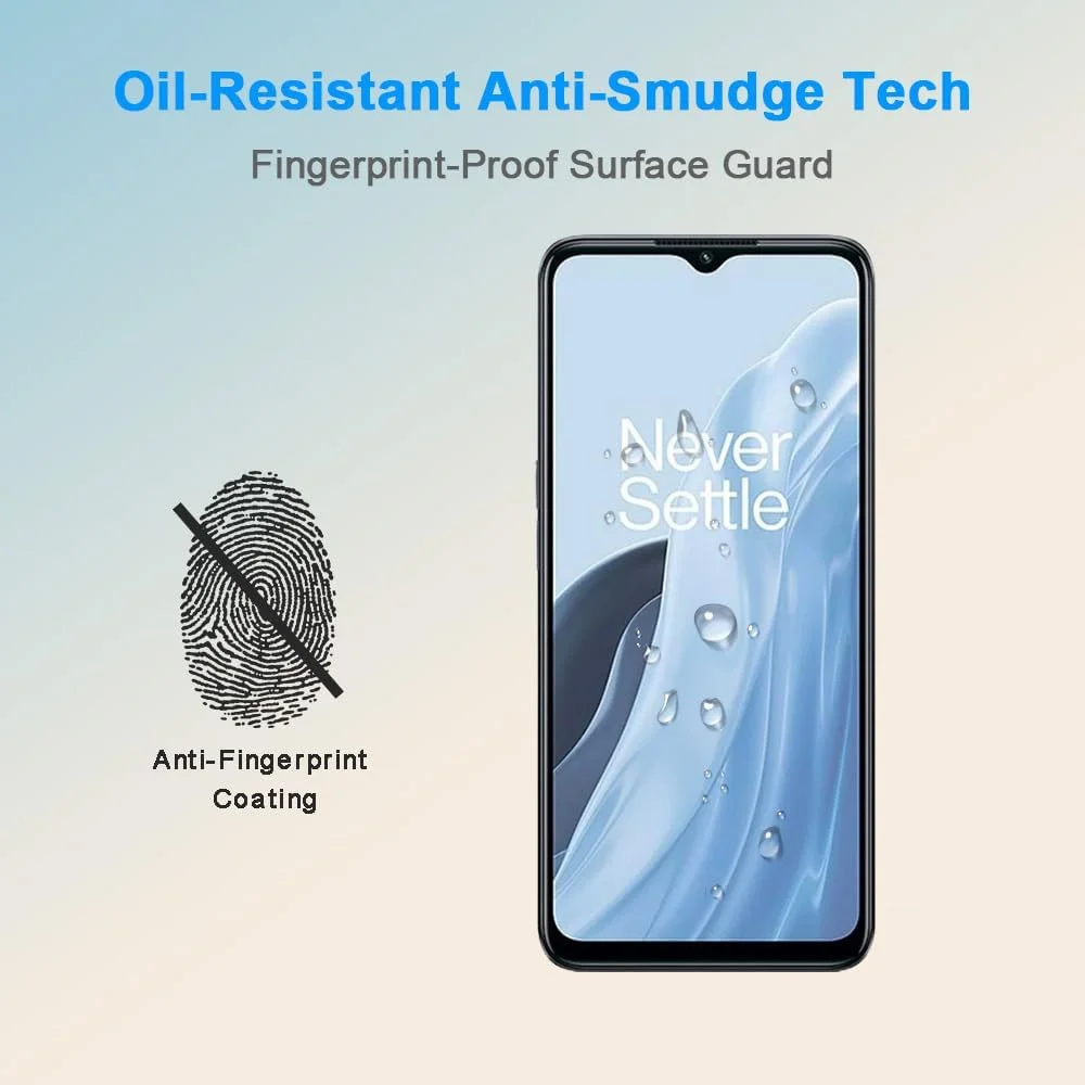 محافظ صفحه نمایش HYGMOCC برای OnePlus Nord N300 5G [مناسب برای Nord N30 نیست] فیلم محافظ شیشه ای سخت شده HD با سختی 9H نصب آسان بدون حباب و ضد خش (1 عدد)