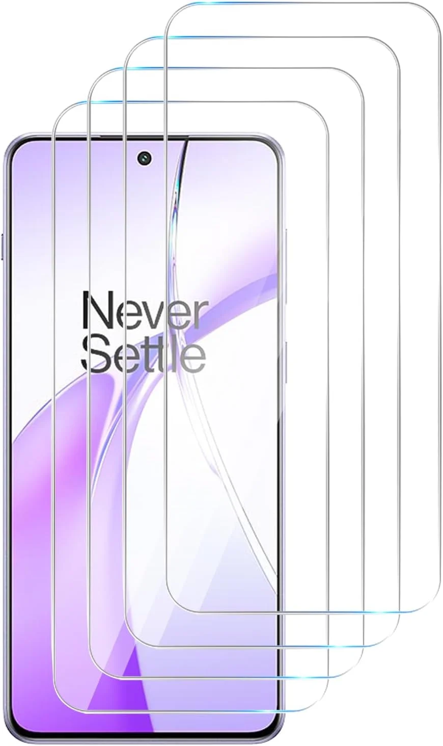 MGUEIAO [4 عدد] سازگار با OnePlus Nord 5 برای محافظ صفحه نمایش، فیلم محافظ با کیفیت عالی، شیشه حرارت دیده [مقاوم در برابر خراش]-شفاف