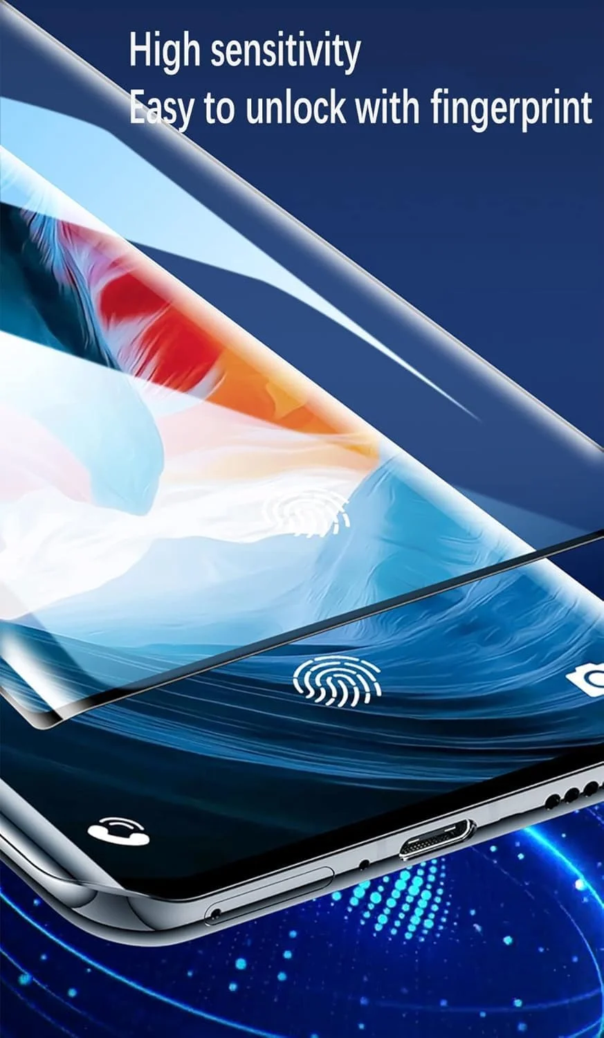 محافظ صفحه نمایش و محافظ لنز دوربین Gruattreay [بسته 2+2 عددی] سازگار با OnePlus 13 5G، شیشه حرارت دیده HD، [پشتیبانی از باز کردن قفل اثر انگشت] سختی 9H ضد خش و بدون حباب