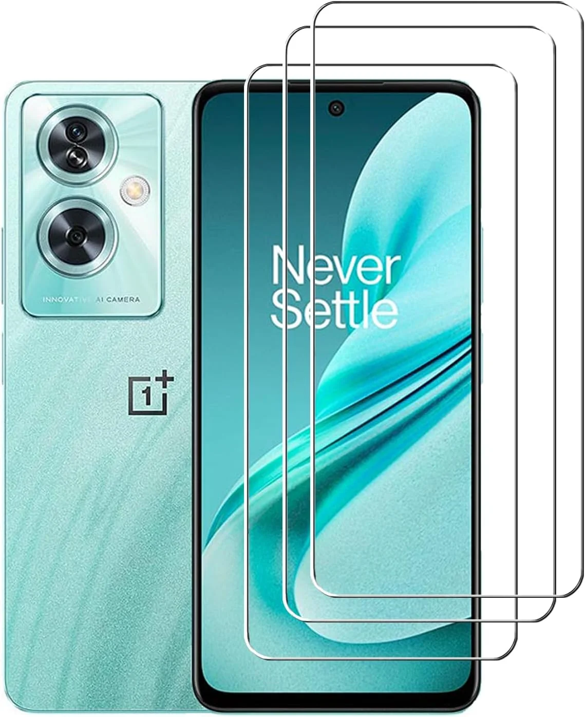 WRTBS [بسته 3 عددی] محافظ صفحه نمایش شیشه ای حرارت دیده برای OnePlus Nord N30 SE، سختی 9H، وضوح بالا، ضد خش، بدون حباب، ضد اثر انگشت