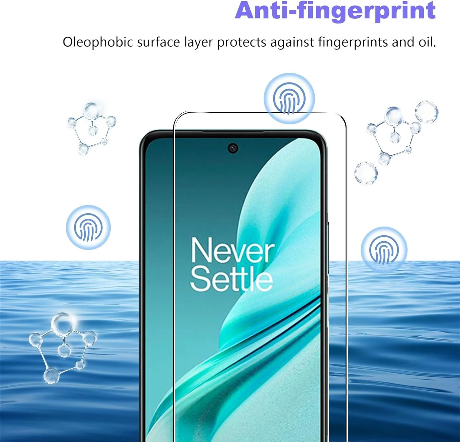 WRTBS [بسته 3 عددی] محافظ صفحه نمایش شیشه ای حرارت دیده برای OnePlus Nord N30 SE، سختی 9H، وضوح بالا، ضد خش، بدون حباب، ضد اثر انگشت